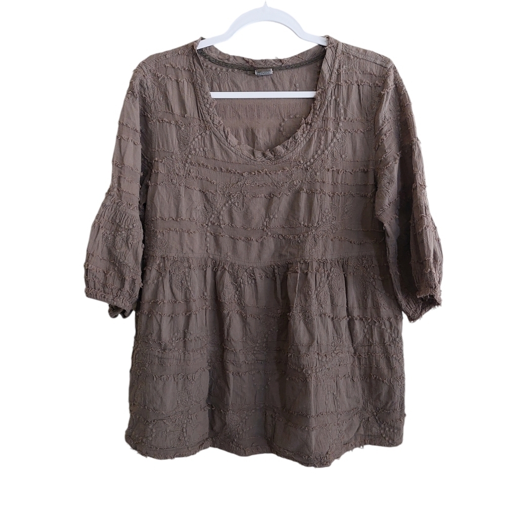 Tianello Short Sleeve Peasant Top- size M
